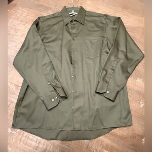 Geoffrey Beene Olive Green Dress Shirt
